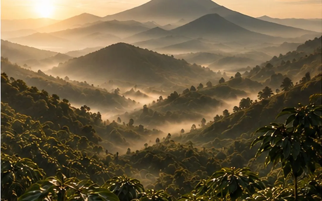 Representative East Java coffee-growing landscape imagery